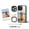 Custom phone case with black frame made from uploaded photo